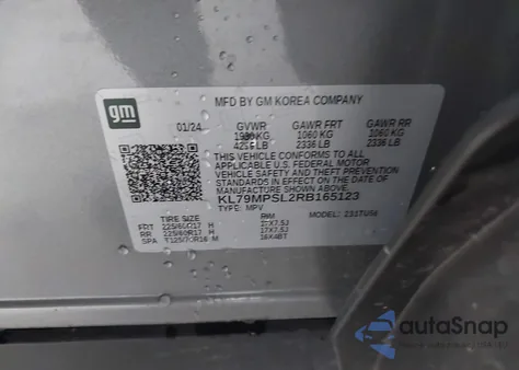 2024 Chevrolet Trailblazer Fwd Lt from USA, damaged, VIN KL79MPSL2RB165123